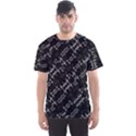 Black And White Ethnic Geometric Pattern Men s Sports Mesh Tee View1