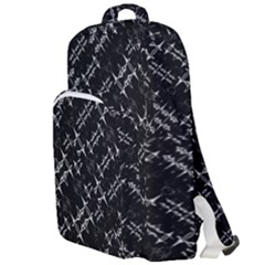 Black And White Ethnic Geometric Pattern Double Compartment Backpack by dflcprintsclothing