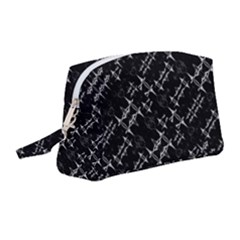 Black And White Ethnic Geometric Pattern Wristlet Pouch Bag (medium) by dflcprintsclothing