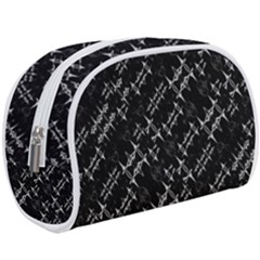 Black And White Ethnic Geometric Pattern Makeup Case (large)