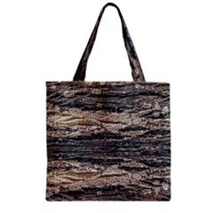 Surface Texture Print Zipper Grocery Tote Bag