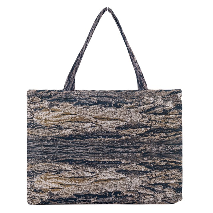 Surface Texture Print Zipper Medium Tote Bag