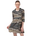 Surface Texture Print Mini Skater Shirt Dress View1