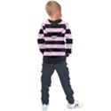 Black and Light Pastel Pink Large Stripes Goth Mime french style Kids  Overhead Hoodie View2