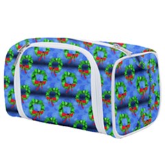 Christmas Wreath Toiletries Pouch by bloomingvinedesign