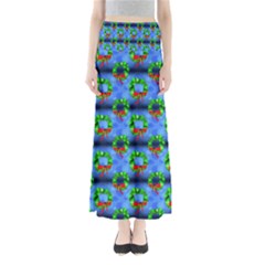 Christmas Wreath Full Length Maxi Skirt by bloomingvinedesign