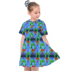 Christmas Wreath Kids  Sailor Dress by bloomingvinedesign