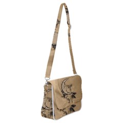 Deer On A Mooon Shoulder Bag With Back Zipper by FantasyWorld7