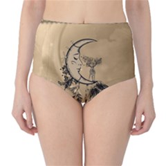 Deer On A Mooon Classic High-waist Bikini Bottoms by FantasyWorld7