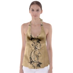 Deer On A Mooon Babydoll Tankini Top by FantasyWorld7