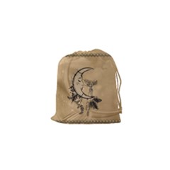 Deer On A Mooon Drawstring Pouch (xs) by FantasyWorld7