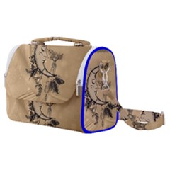 Deer On A Mooon Satchel Shoulder Bag by FantasyWorld7