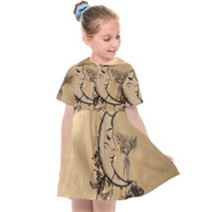 Deer On A Mooon Kids  Sailor Dress by FantasyWorld7