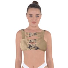 Deer On A Mooon Bandaged Up Bikini Top