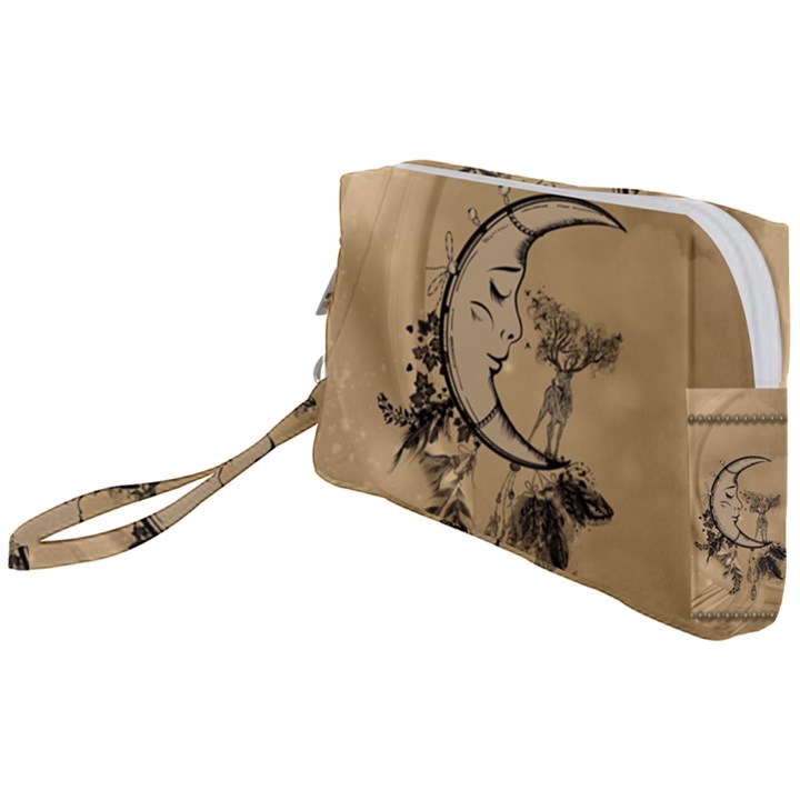 Deer On A Mooon Wristlet Pouch Bag (Small)