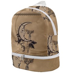 Deer On A Mooon Zip Bottom Backpack