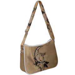 Deer On A Mooon Zip Up Shoulder Bag