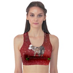 I m Ready For Christmas, Funny Wolf Sports Bra by FantasyWorld7