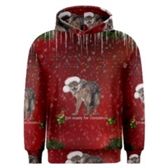 I m Ready For Christmas, Funny Wolf Men s Overhead Hoodie by FantasyWorld7