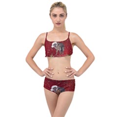 I m Ready For Christmas, Funny Wolf Layered Top Bikini Set by FantasyWorld7