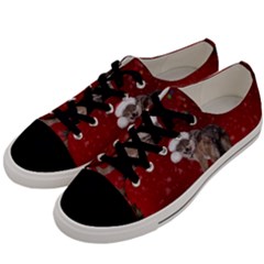 I m Ready For Christmas, Funny Wolf Men s Low Top Canvas Sneakers by FantasyWorld7