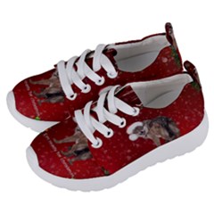 I m Ready For Christmas, Funny Wolf Kids  Lightweight Sports Shoes by FantasyWorld7