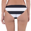 Black and White Large Stripes Goth Mime french style Reversible Hipster Bikini Bottoms View2