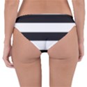 Black and White Large Stripes Goth Mime french style Reversible Hipster Bikini Bottoms View4