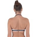 Black and White Large Stripes Goth Mime french style Halter Bandeau Bikini Top View2