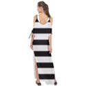 Black and White Large Stripes Goth Mime french style Maxi Chiffon Cover Up Dress View2