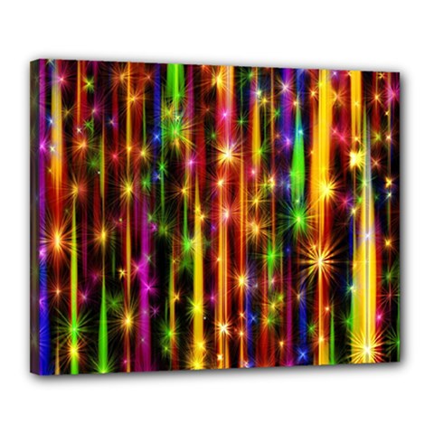 Illustrations Star Bands Wallpaper Canvas 20  X 16  (stretched)