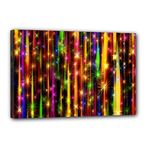 Illustrations Star Bands Wallpaper Canvas 18  X 12  (stretched) by HermanTelo