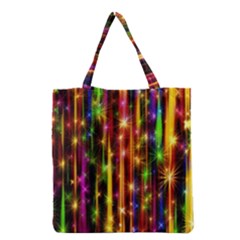 Illustrations Star Bands Wallpaper Grocery Tote Bag