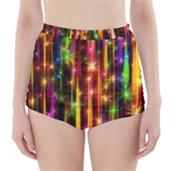 Illustrations Star Bands Wallpaper High-waisted Bikini Bottoms