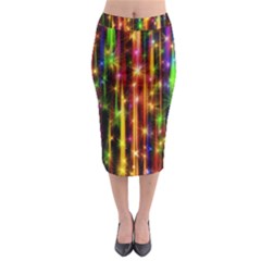 Illustrations Star Bands Wallpaper Midi Pencil Skirt