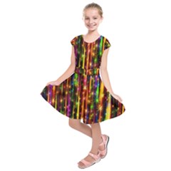 Illustrations Star Bands Wallpaper Kids  Short Sleeve Dress by HermanTelo