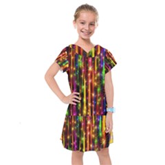 Illustrations Star Bands Wallpaper Kids  Drop Waist Dress by HermanTelo