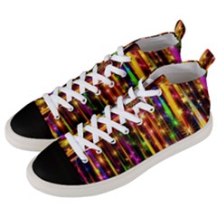 Illustrations Star Bands Wallpaper Men s Mid-top Canvas Sneakers