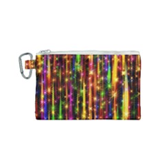 Illustrations Star Bands Wallpaper Canvas Cosmetic Bag (small)