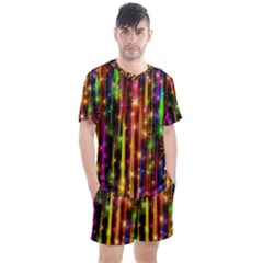 Illustrations Star Bands Wallpaper Men s Mesh Tee And Shorts Set