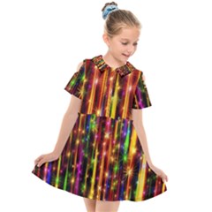 Illustrations Star Bands Wallpaper Kids  Short Sleeve Shirt Dress by HermanTelo