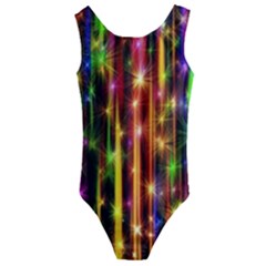 Illustrations Star Bands Wallpaper Kids  Cut-out Back One Piece Swimsuit