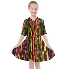 Illustrations Star Bands Wallpaper Kids  All Frills Chiffon Dress by HermanTelo