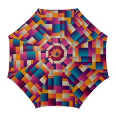 Abstract Geometry Blocks Golf Umbrellas by Bajindul