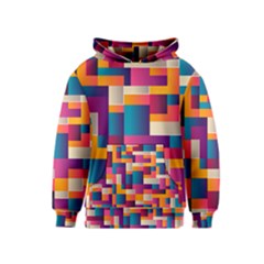 Abstract Geometry Blocks Kids  Pullover Hoodie