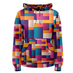 Abstract Geometry Blocks Women s Pullover Hoodie