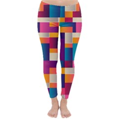 Abstract Geometry Blocks Classic Winter Leggings