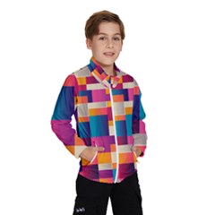 Abstract Geometry Blocks Kids  Windbreaker