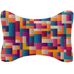 Abstract Geometry Blocks Seat Head Rest Cushion