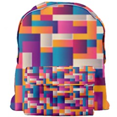 Abstract Geometry Blocks Giant Full Print Backpack by Bajindul